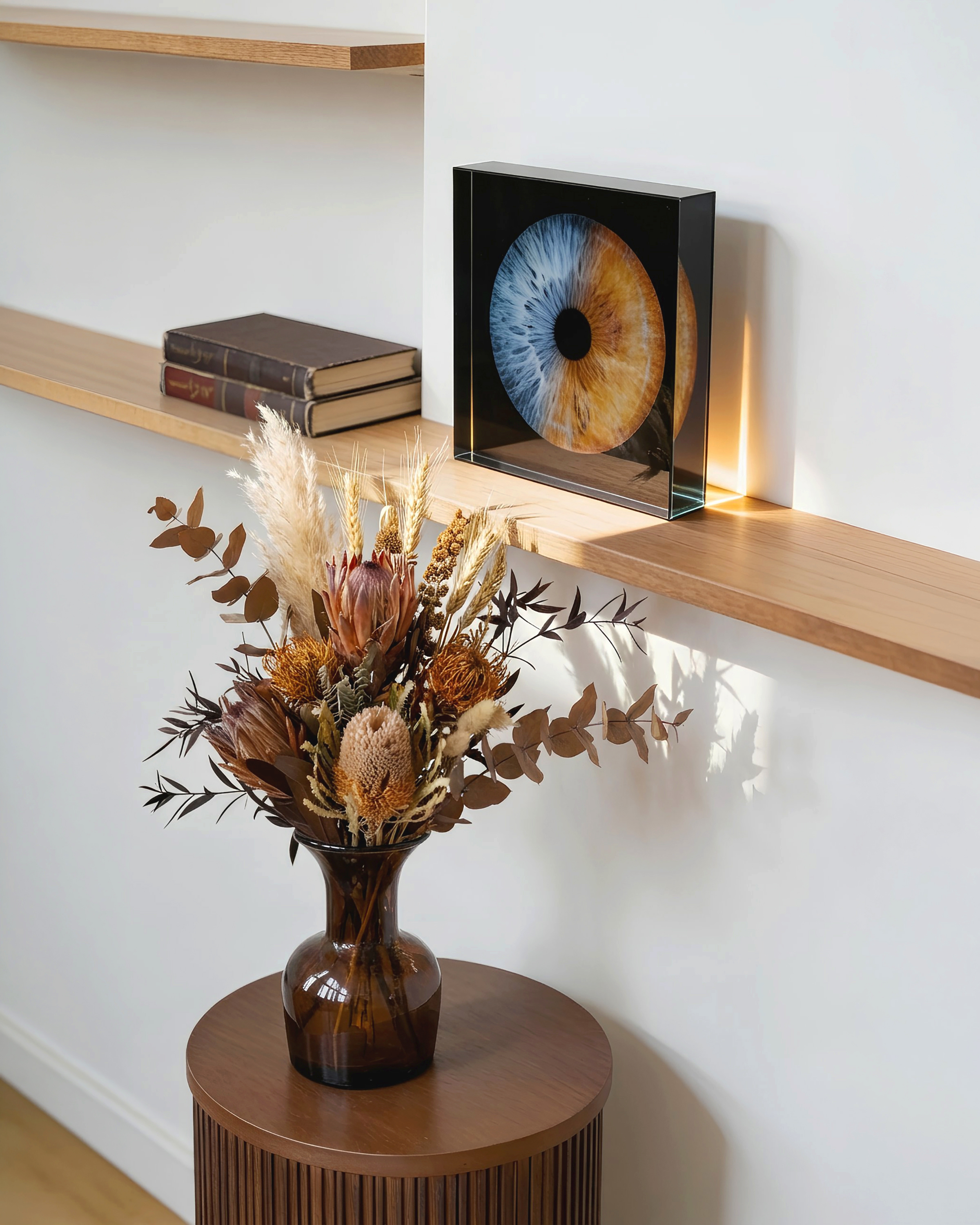 Iris artwork - shelf display