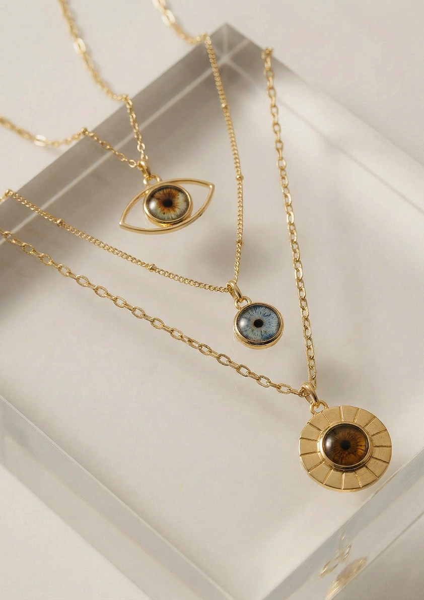 Iris artwork - necklaces